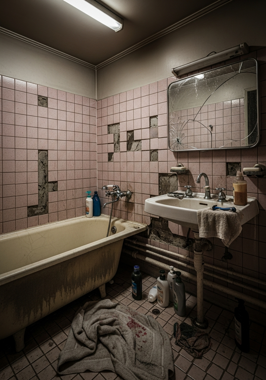 수원 영통 20년 아파트 화장실 부분 교체 시공 전 - 시공 전 상태